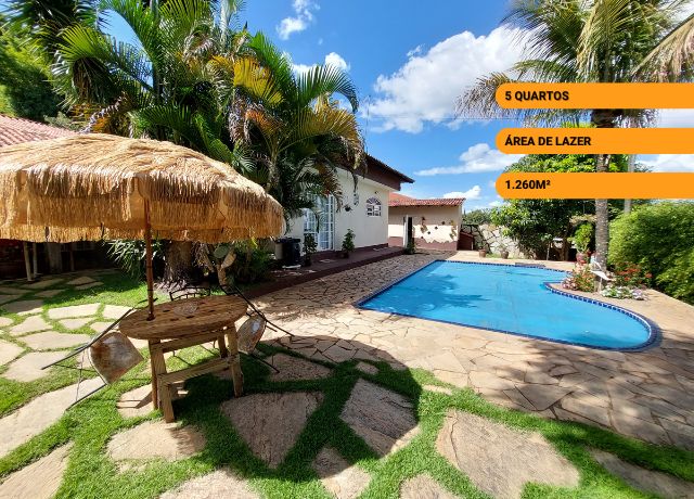 Casa Térrea com Ampla Área de Lazer, em SHA Ch. 15 Arniqueiras