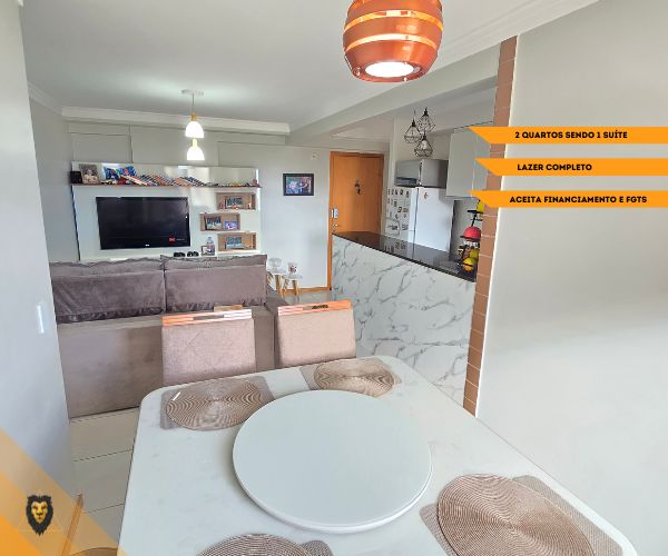 Apartamento de 2 quartos sendo 1 Suíte no Condomínio Viver Melhor – Samambaia Sul