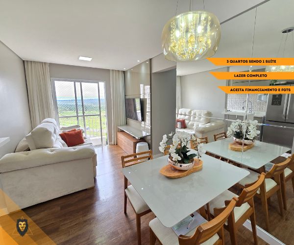 Leão Imóveis Vende Apartamento de 3 Quartos sendo 1 Suíte – Residencial Itamaraty – Reserva Taguatinga
