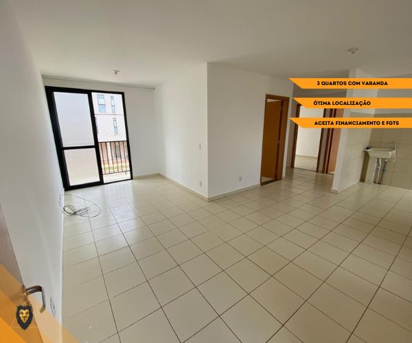 Apartamento 3 quartos com varanda, até 100% financiado