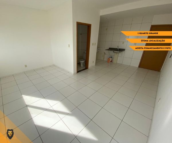 Apartamento de 1 quarto grande (muita gente divide e faz 2 quartos) no Residencial Quatro Estações 509
